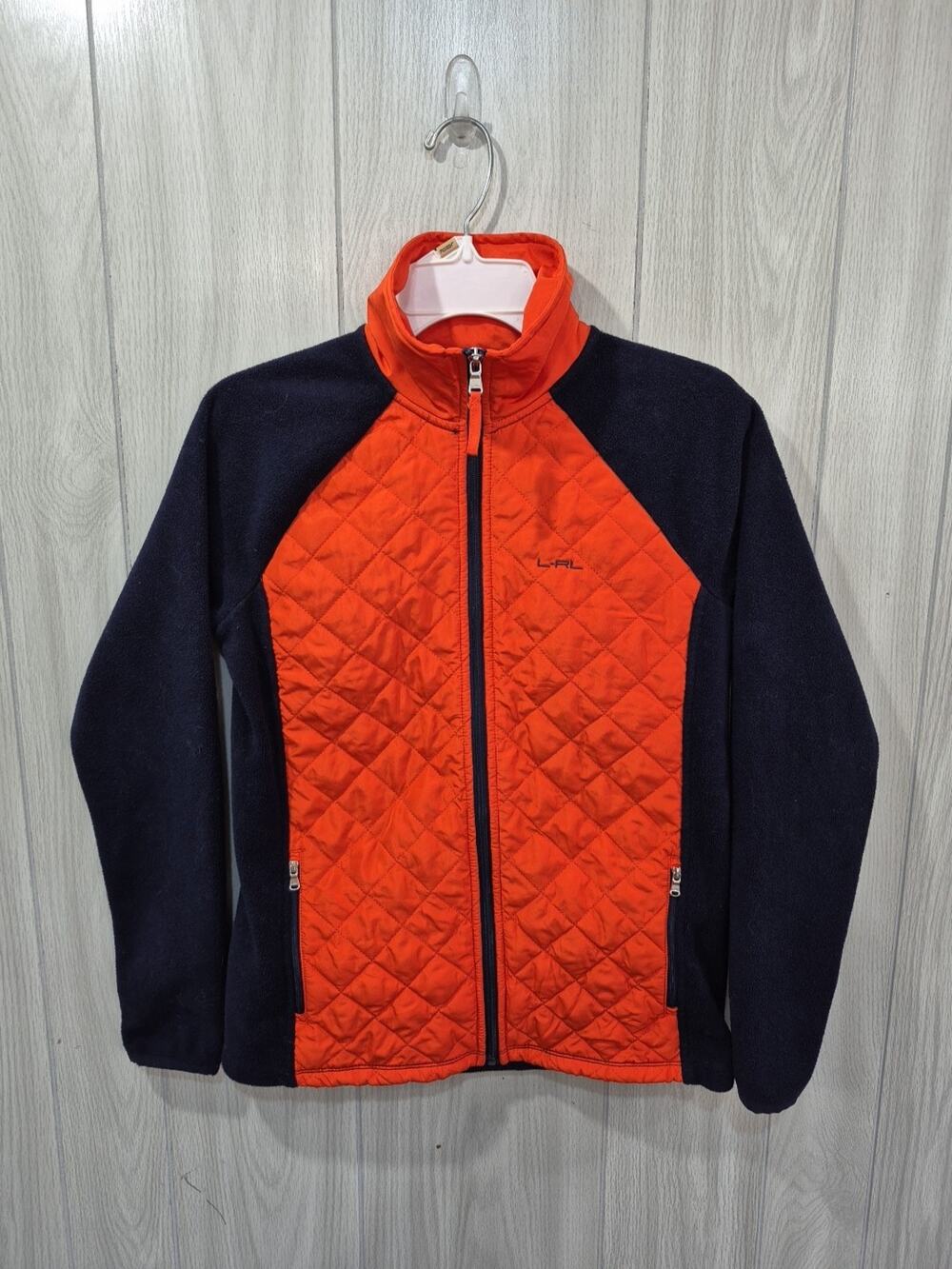 L-RL Lauren Active Ralph Lauren Full Zip Quilted Fleece Jacket Size S Outdoor...